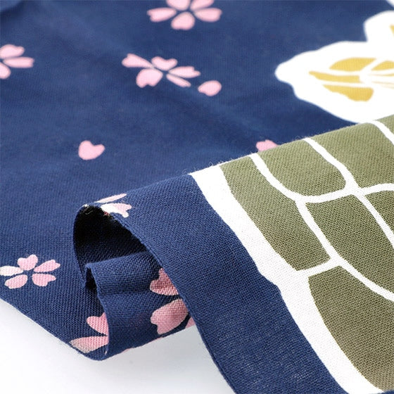 Castle in the Sky Hand-dyed Tenugui Robot Soldier "Hanaakari" (Cherry Blossom Glow)