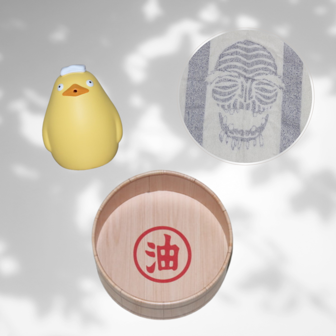 Spirited Away Otori-sama Water Gun & River Spirit Bath Towel "Well done" Set Ghibli Park Limited