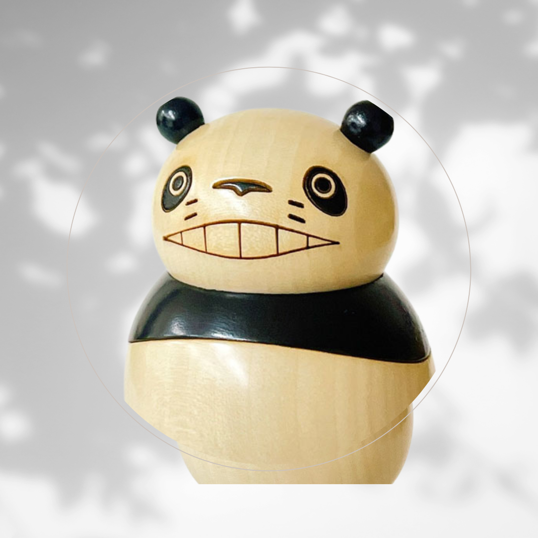 Panda! Go Panda! Papanda Kokeshi (Traditional Japanese wooden doll)