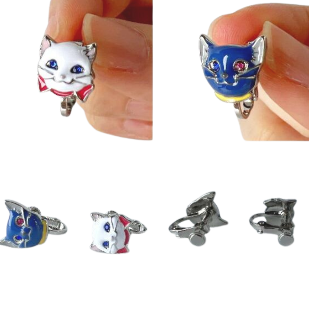 The Cat Returns Bracelet "Cat Parade" / Clip-on Earrings "Rune and Yuki-chan"