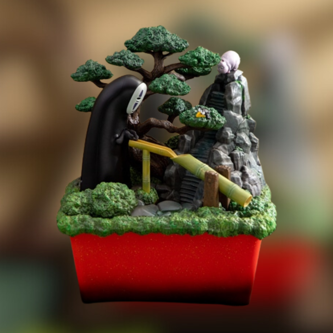 studio ghibli bonsai tree Spirited Away No Face Water Garden BONSAI Fountain Shishi-odoshi KAONA – GHIBLI VILLAGE
