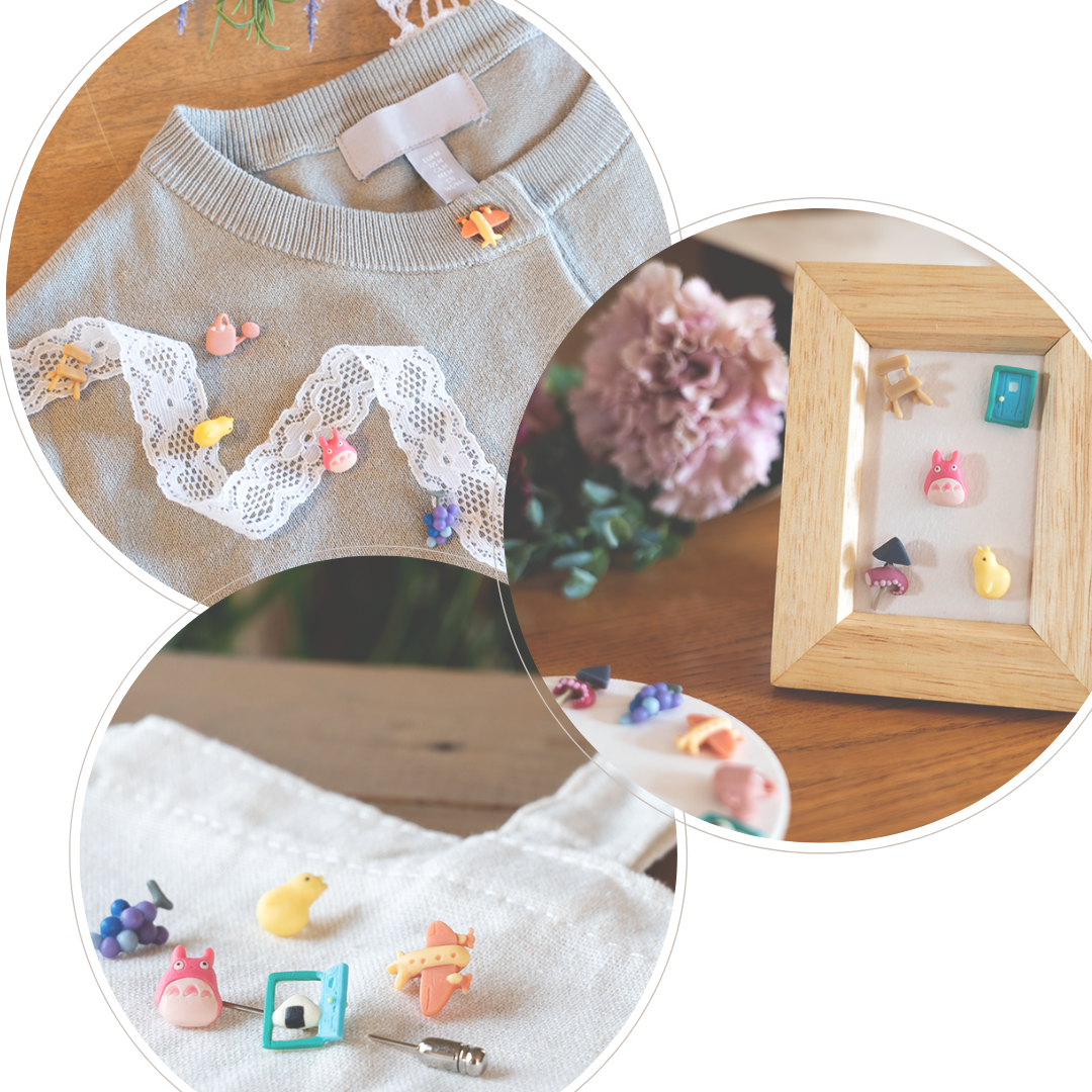 Original Characters Decorative Buttons MUSEO Button Ghibli Museum Limited Edition.