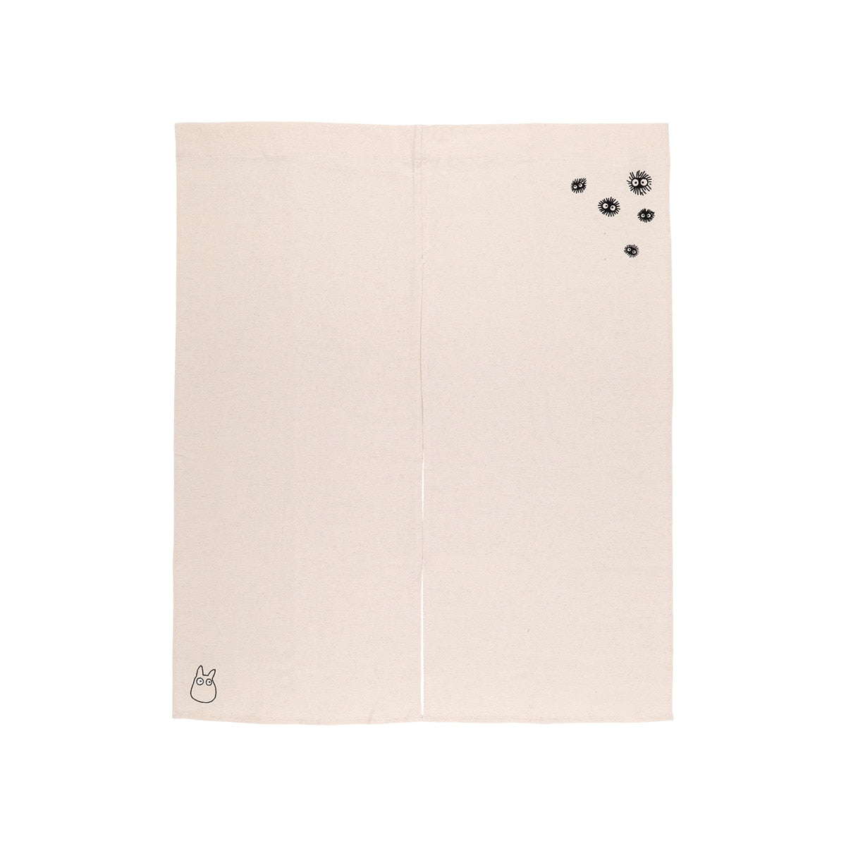 My Neighbor Totoro Embroidered Noren "Kurosuke" Center Opening Curtain