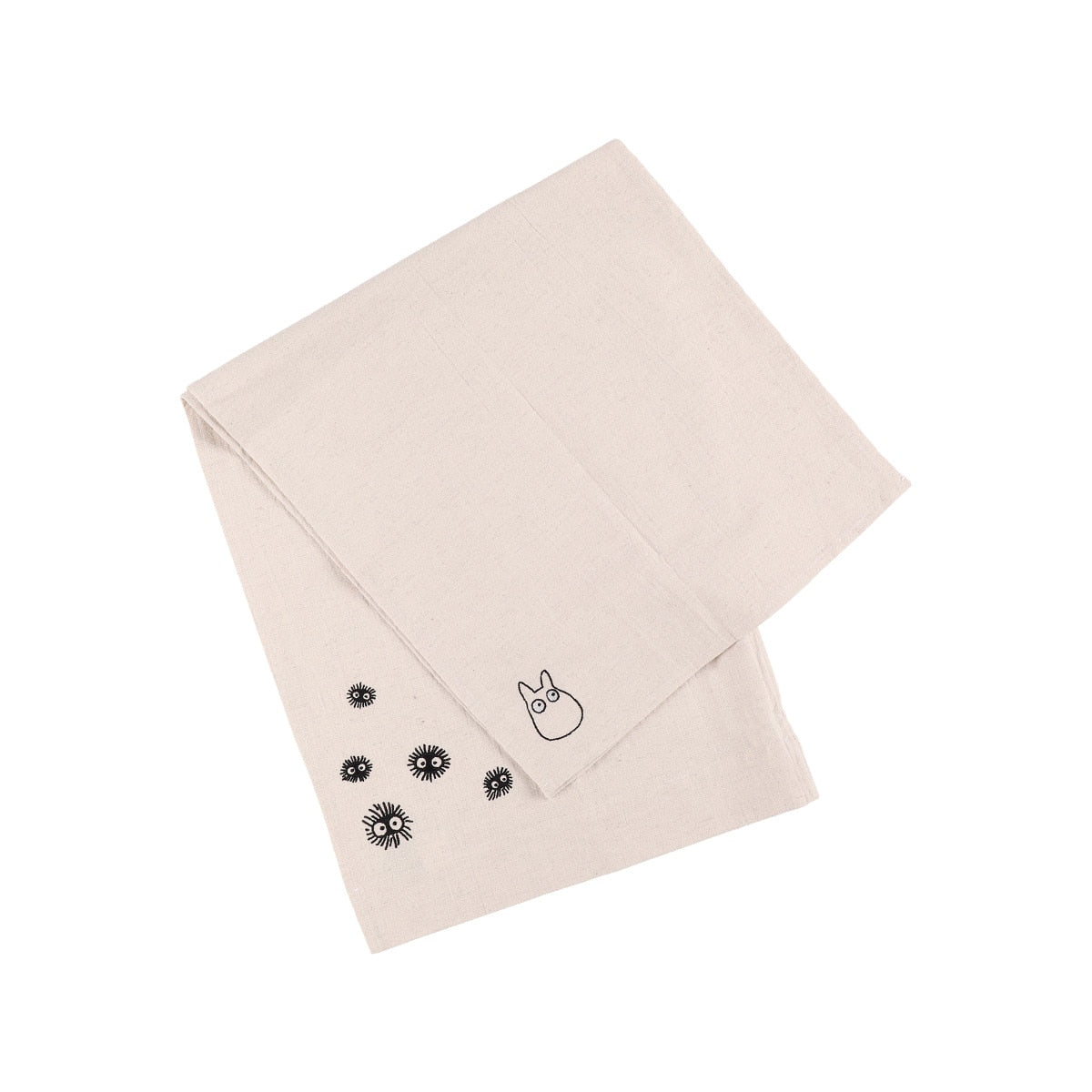 My Neighbor Totoro Embroidered Noren "Kurosuke" Center Opening Curtain
