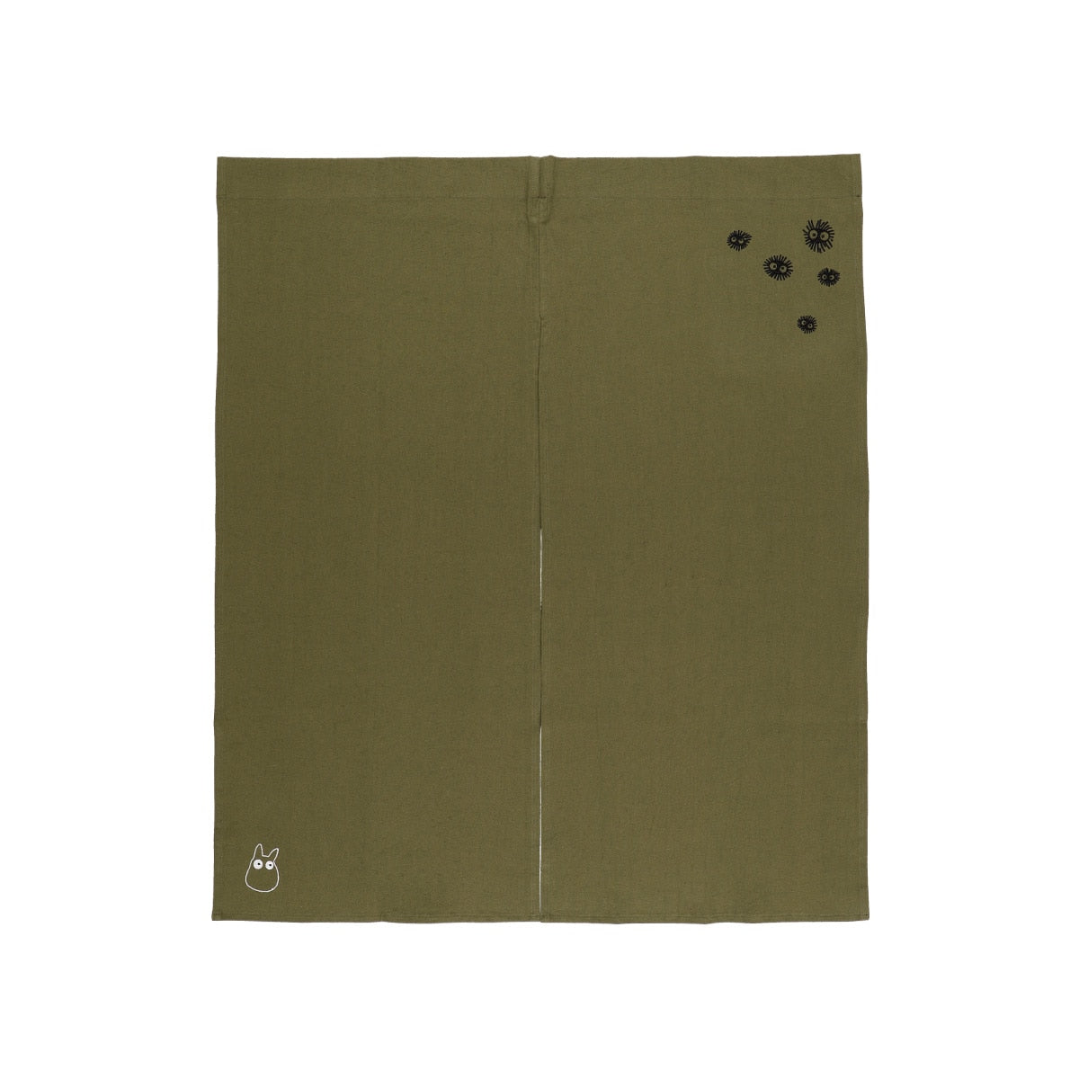 My Neighbor Totoro Embroidered Noren "Kurosuke" Center Opening Curtain