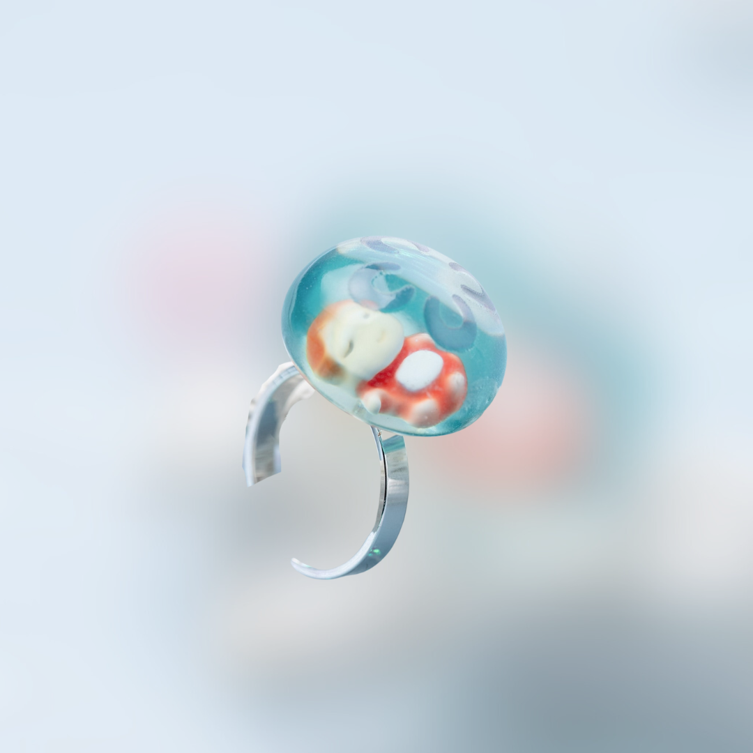 Ponyo on the Cliff by the Sea Ring "Ponyo in Jellyfish"