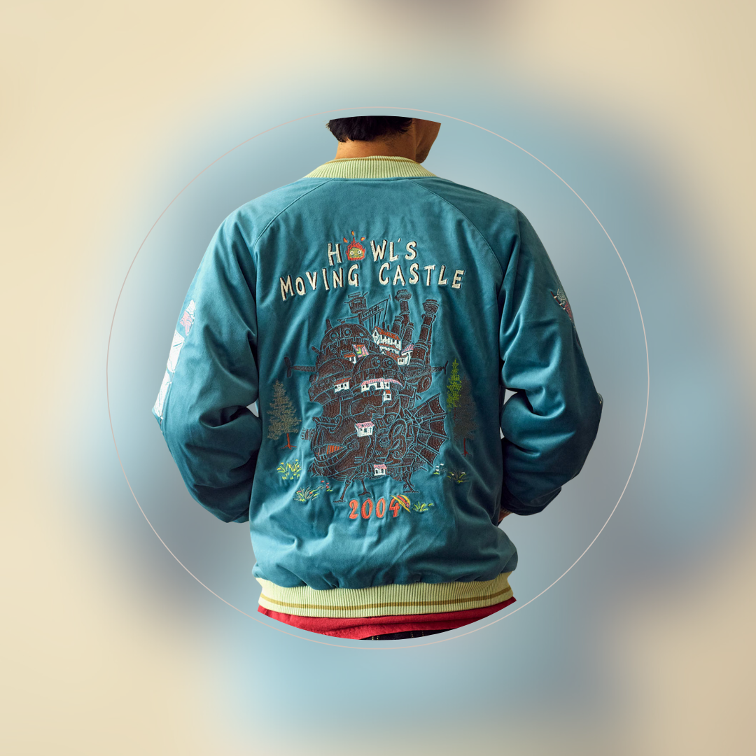 Howl's Moving Castle Rayon Jacket Sukajan – Howl's Castle – GHIBLI VILLAGE