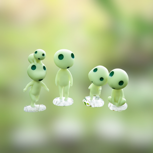 Princess Mononoke KODAMA Figure Figurine Figurines Complete set of 4