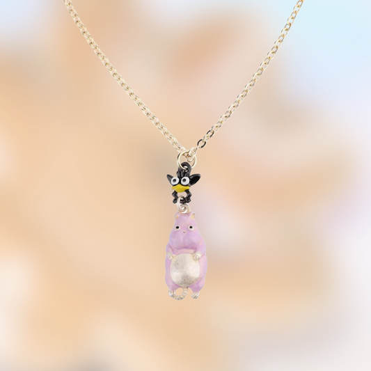 Spirited Away Necklace Boh Mouse & Flybird Chain 500mm (adjustable)