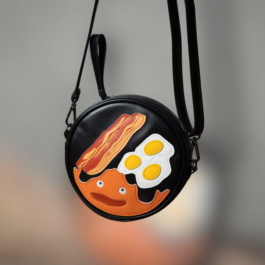 Howl's Moving Castle Shoulder Bag Pouch Calcifer Bacon & Eggs