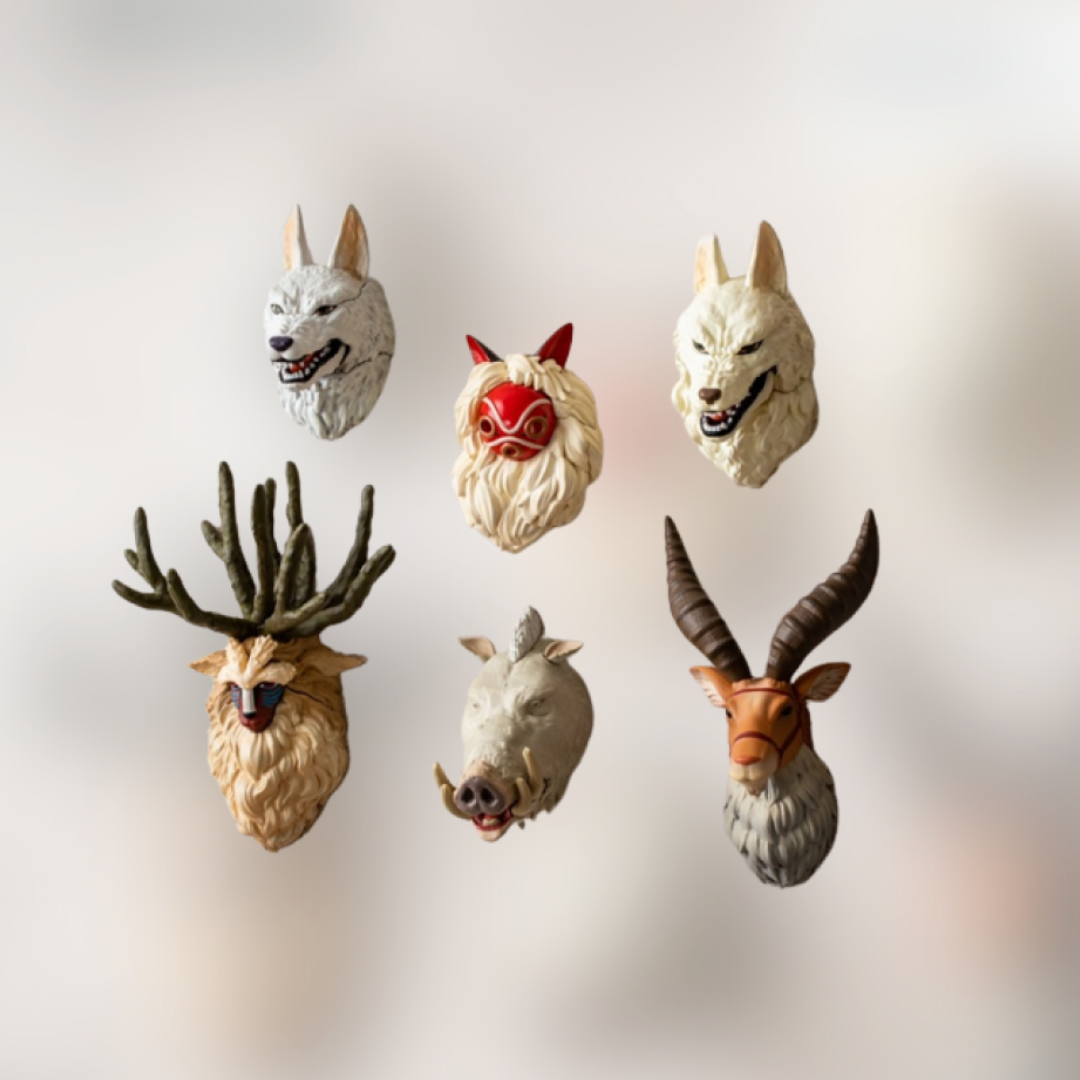 Princess Mononoke Face Magnet Full Set Complete BOX Set of 6