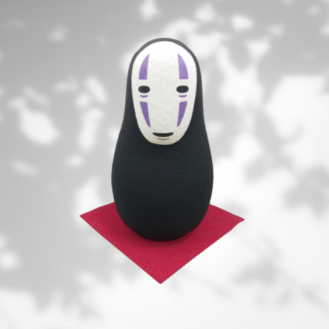 Spirited Away No face Paper Daruma Japanese Doll Talisman Crafts