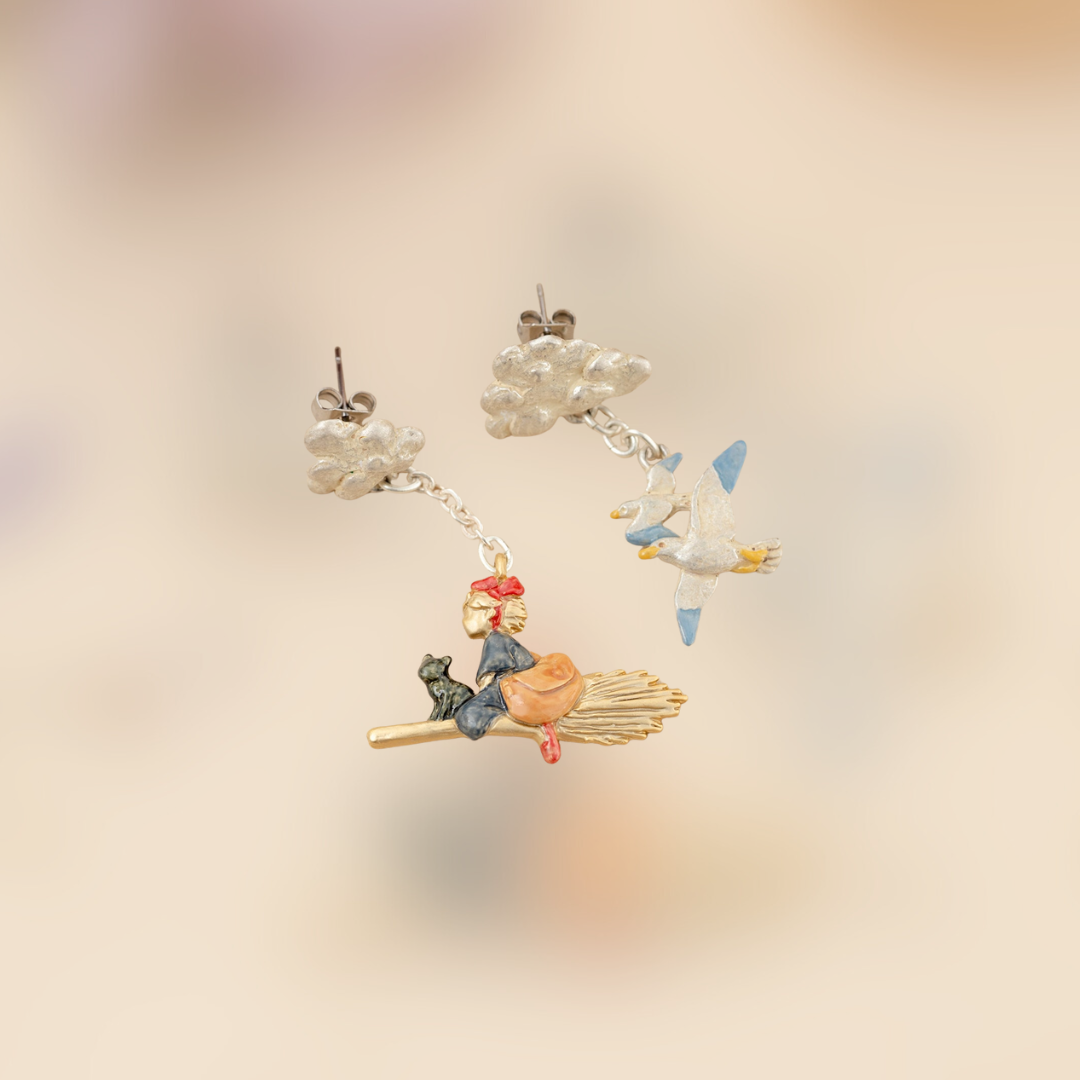 Kiki’s Delivery Service Earrings Seagull & Kiki