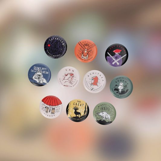 Princess Mononoke Can Badge Collection Box Set 10 Pieces
