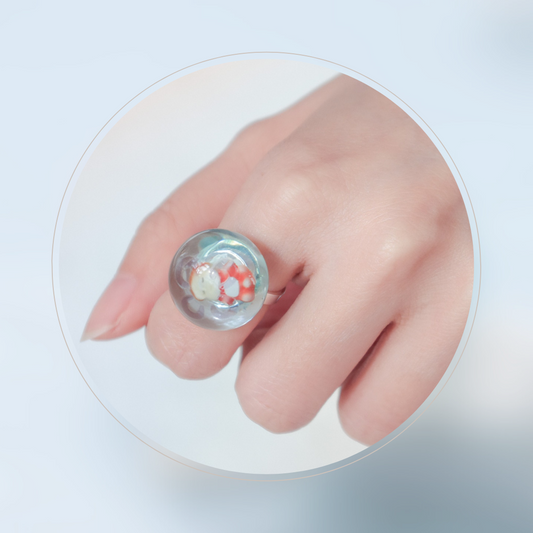 Ponyo on the Cliff by the Sea Ring "Ponyo in Jellyfish"