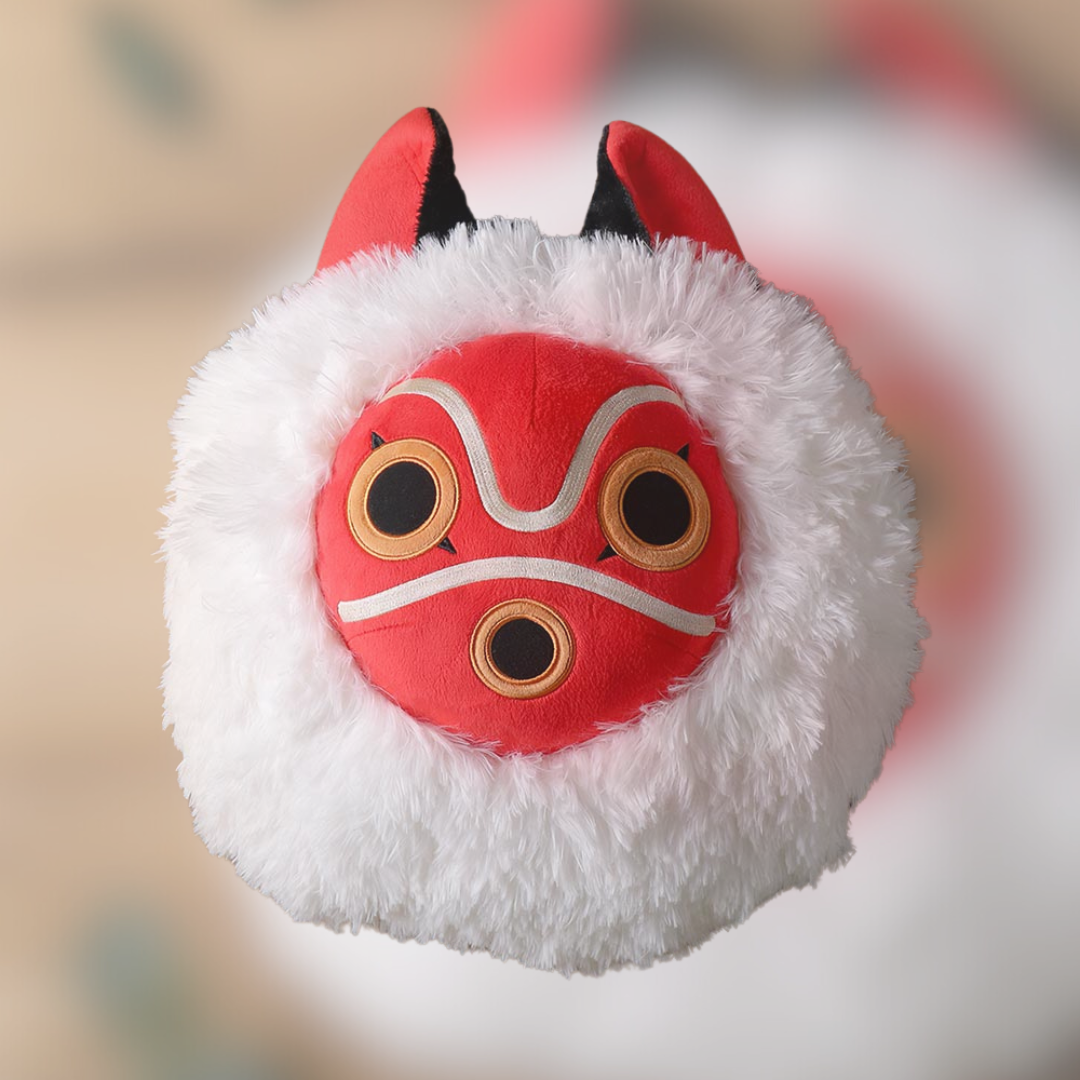 Princess Mononoke SAN Mask Cushion Plush Studio Ghibli W16"×H14"×D6"