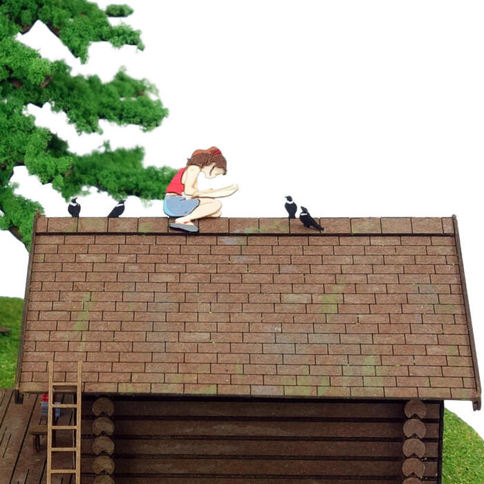 Kiki's Delivery Service Miniature Art Paper Craft Kit "Kiki & Ursula’s Atelier" MK07-39