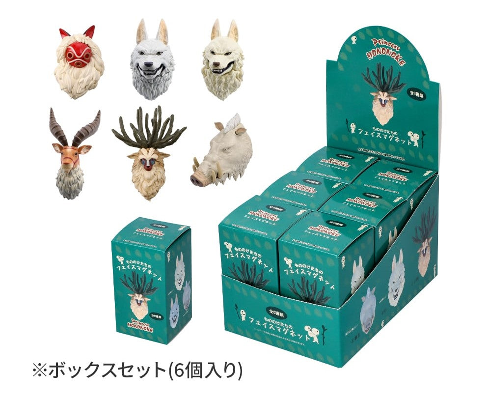 Princess Mononoke Face Magnet Full Set Complete BOX Set of 6