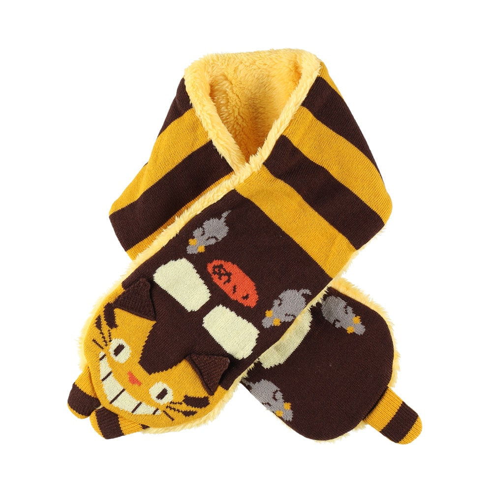 My Neighbor Totoro Cat Bus Kids Scarf & Mittens Gloves SET Nekobus Studio Ghibli