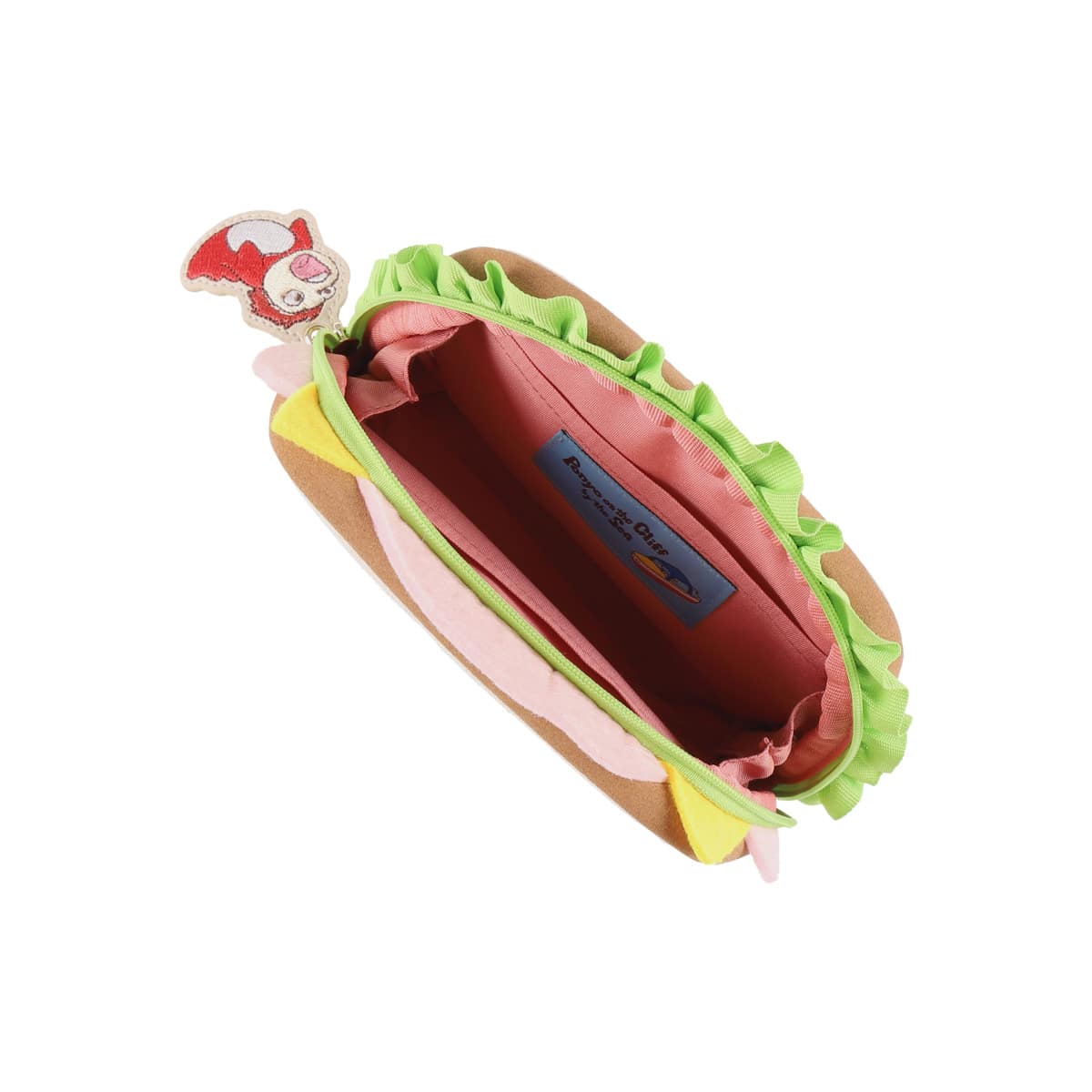 Ponyo on the Cliff by the Sea "Itadaki! Ham Sandwich Pouch" Embroidered Charm