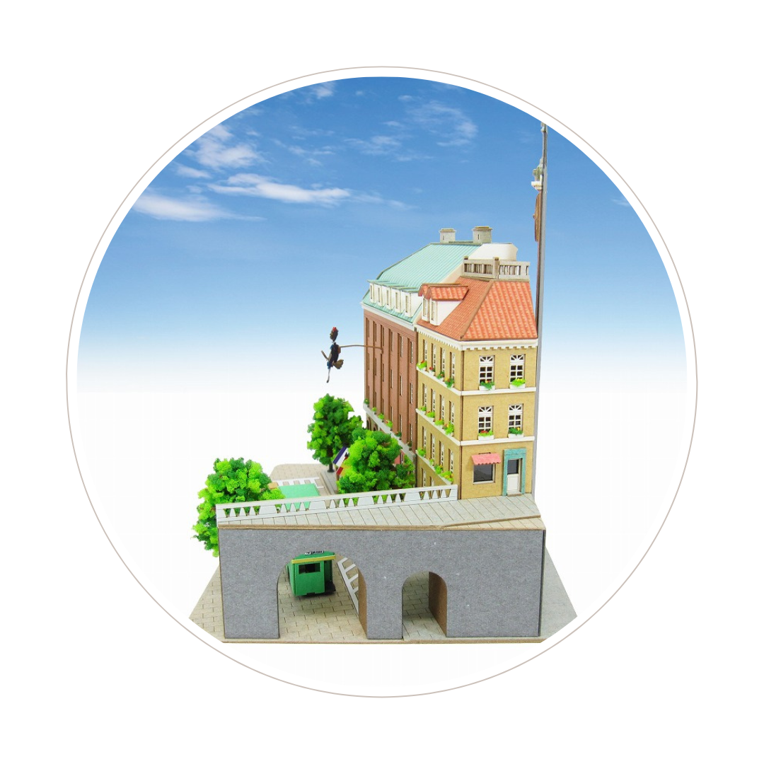 Kiki's Delivery Service Miniature Art Paper Craft Kit "Town Of Koriko" MK07-16