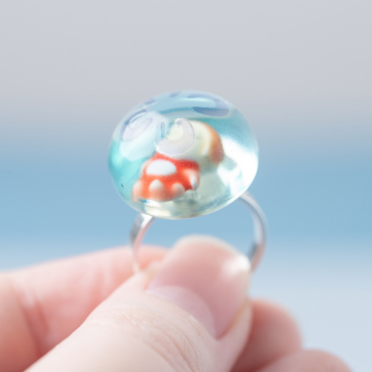 Ponyo on the Cliff by the Sea Ring "Ponyo in Jellyfish"