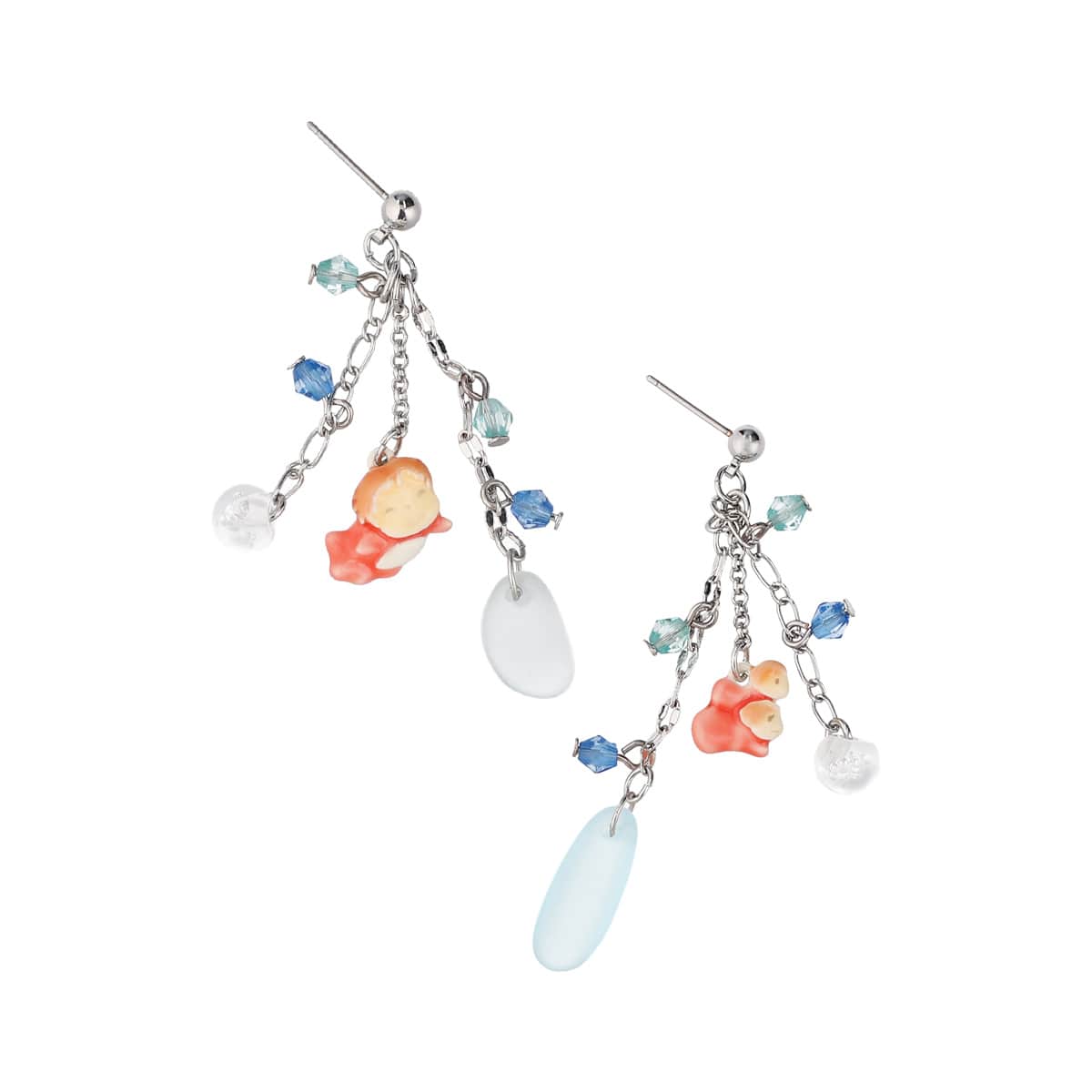 Ponyo on the Cliff by the Sea Ponyo Earrings "Swaying Gently"
