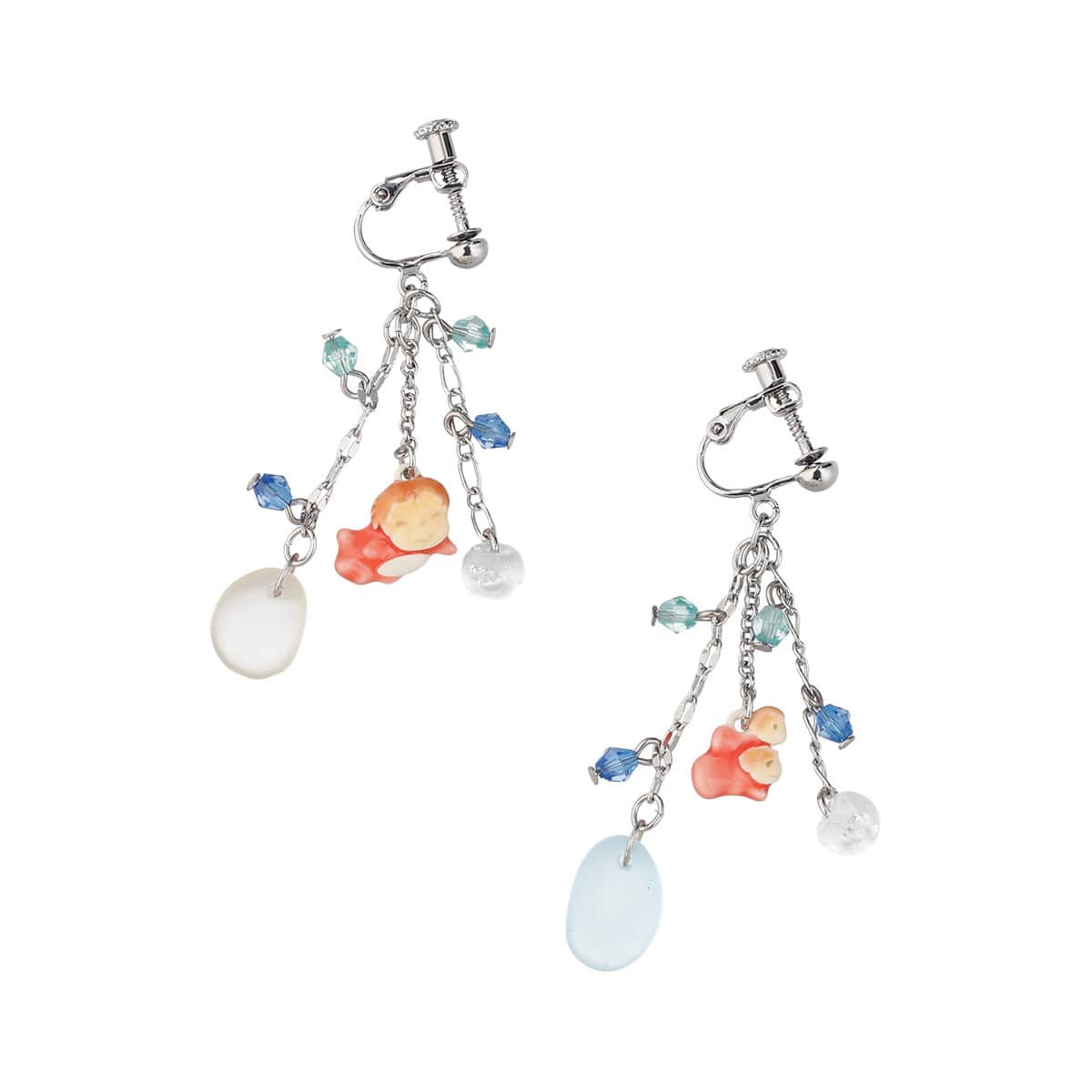 Ponyo on the Cliff by the Sea Ponyo Earrings "Swaying Gently"
