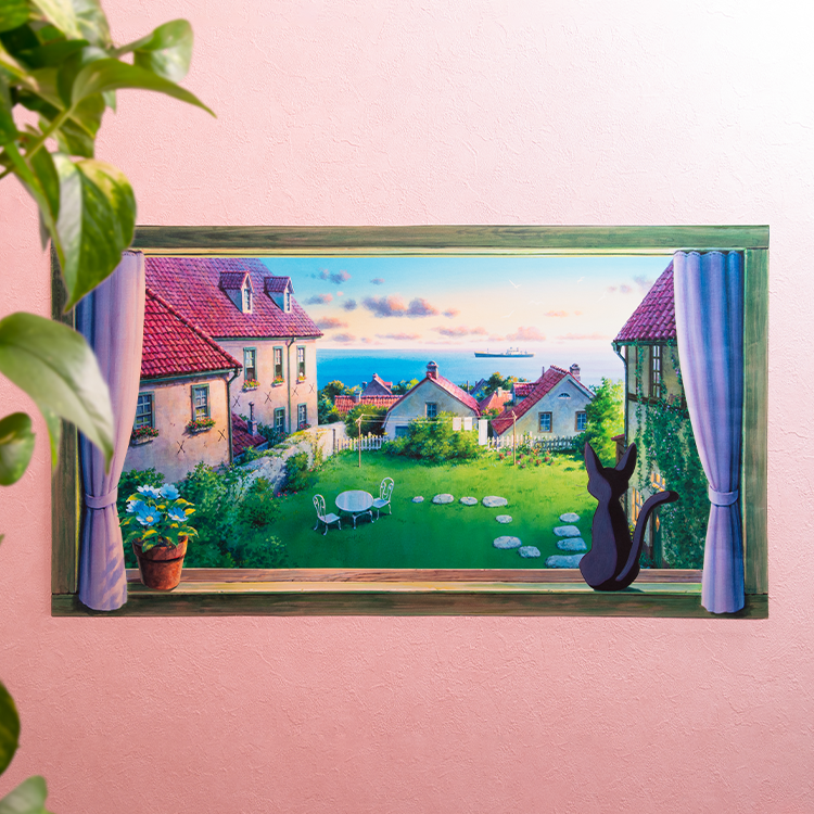 Ghibli Museum Original Wall Window “Jiji, You Can See the Sea”