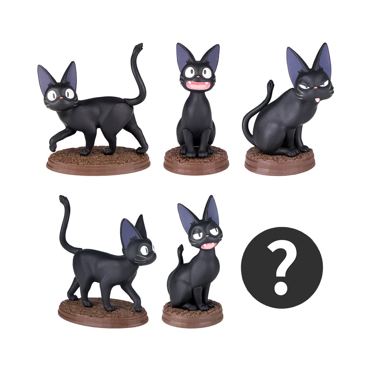 Kiki's Delivery Service Jiji Various Poses Posing Figure 6 Set