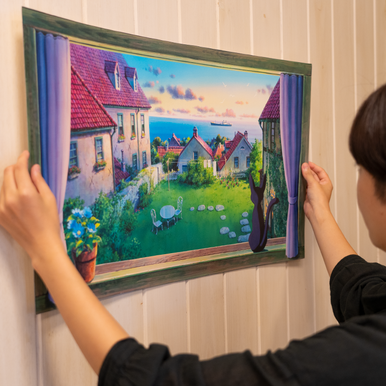 Ghibli Museum Original Wall Window “Jiji, You Can See the Sea”