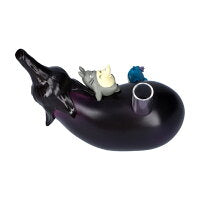 My Neighbor Totoro Eggplant Flower Vase Single stem vase Vegetable Motif 3"