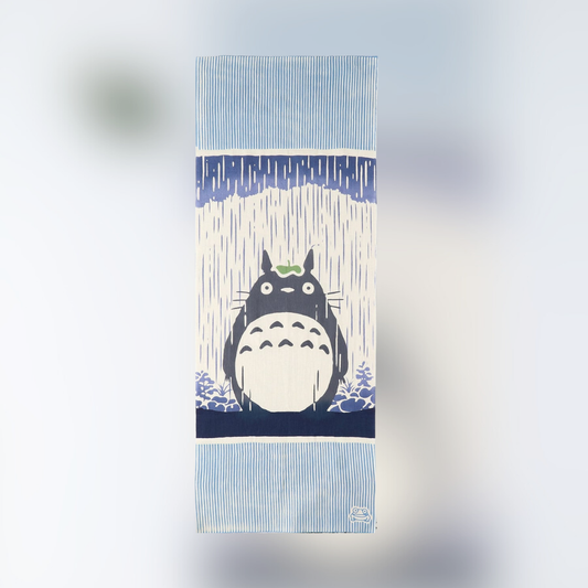 My Neighbor Totoro Hand-Dyed Tenugui “Rain Stripes”